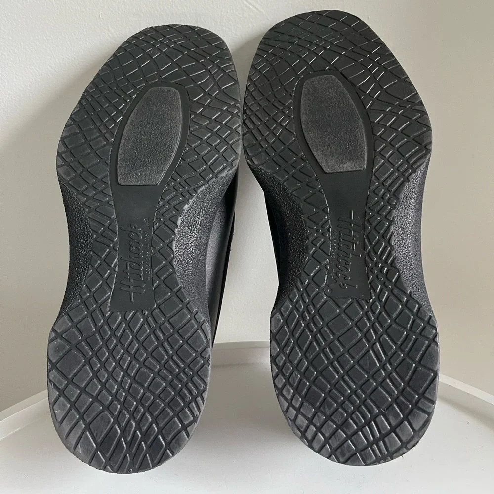 Hitchcock Black Leather Men’s Shoes Slip On Wide 3E Size 10